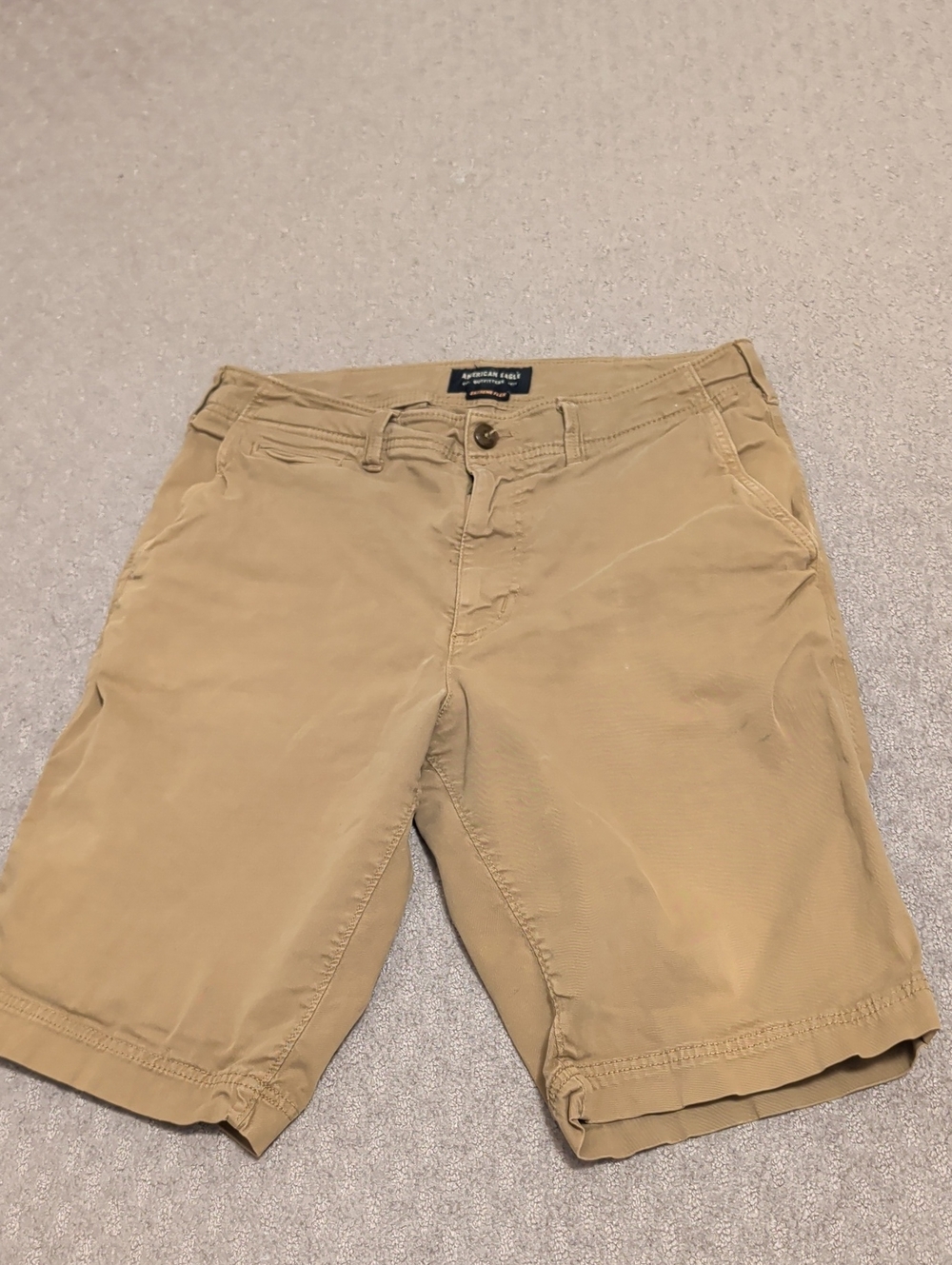 American Eagle Outfitters Tan Flat Front Chino Shorts